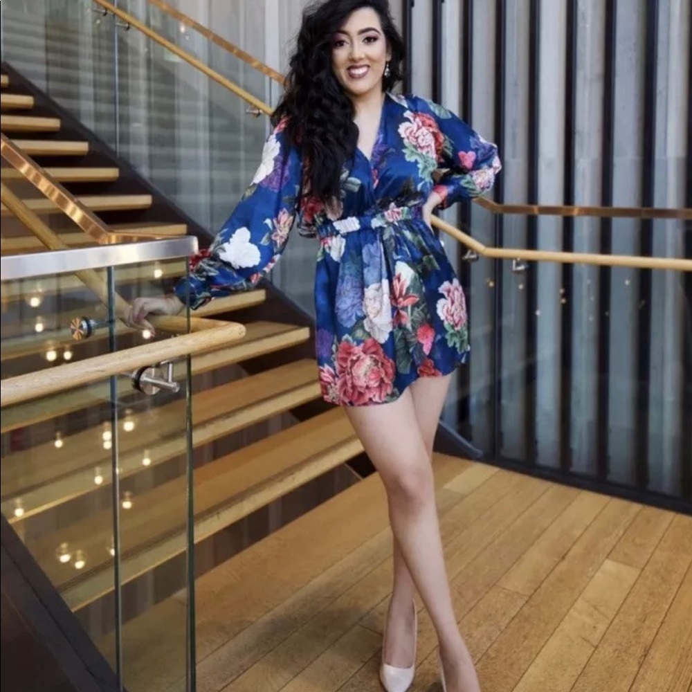 NWT Zara Multi Floral Print Romper XS